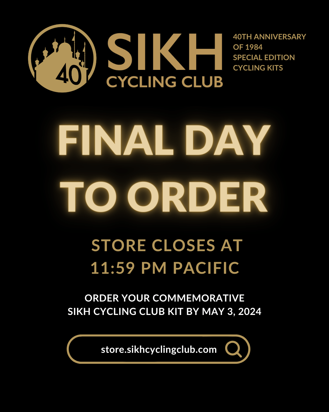📣 Last call to order your Sikh Cycling Club&nbsp;Kit!