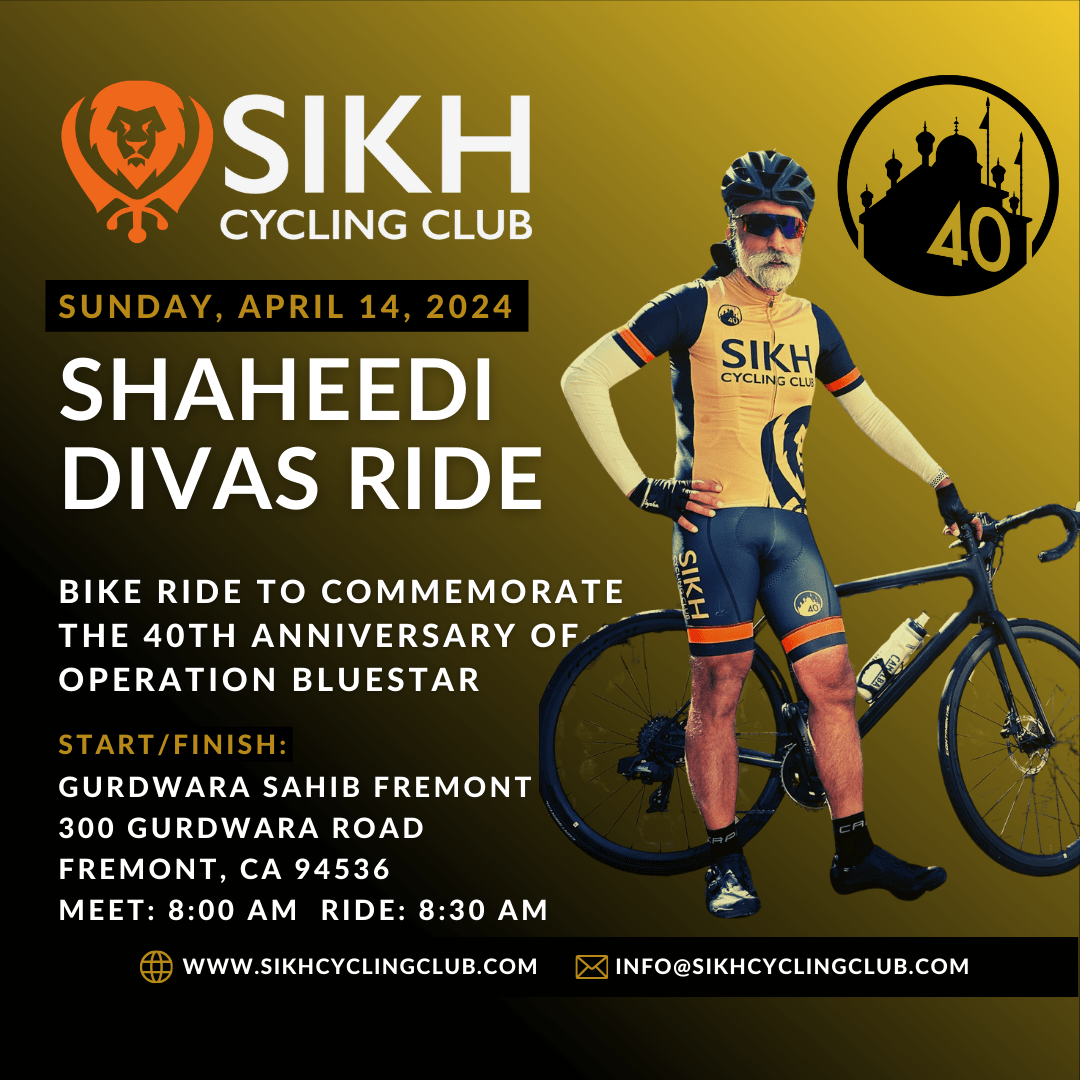 Join us in Fremont, CA on June 8 for our Shaheedi Divas&nbsp;Ride!